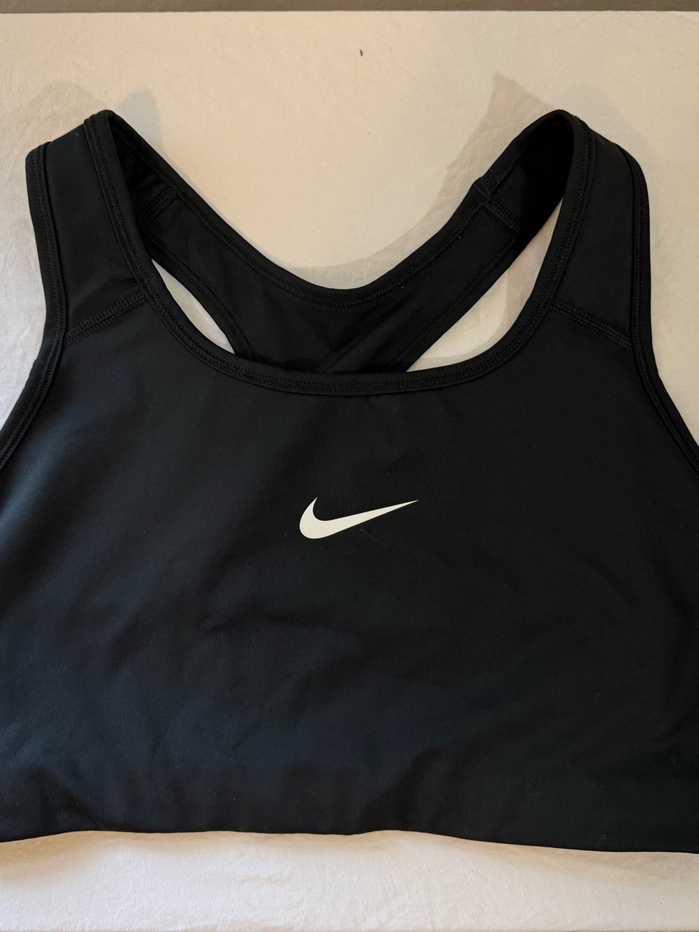 Nike Classic Black Dri-FIT Swoosh Racerback Sports Bra - Size Large L NWOT